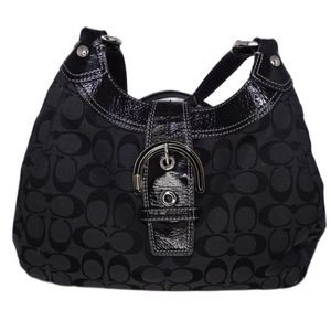 Coach Signature Soho Lynn Black Jacquard Bag F17094